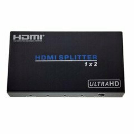 SWE-TECH 3C 2 way HDMI Amplified Splitter, HDMI High Speed w/Ethernet, 4Kx2k@60Hz, HDMI v2.0, HDCP2.2, Metal Housing FWT41V3-03020